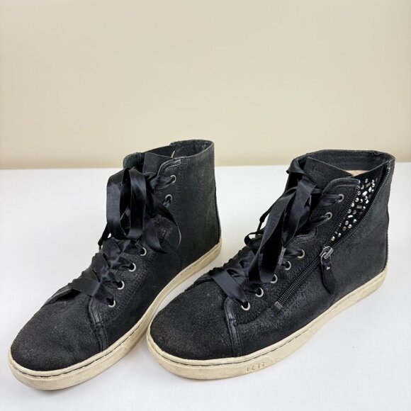 UGG Shoes - UGG Blaney Crystal High Top Leather Sneakers S/N 1008490